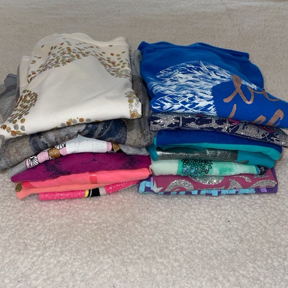 14 Piece Girls Size 10/12 Long Sleeve Tops Bundle - Picture 13 of 13